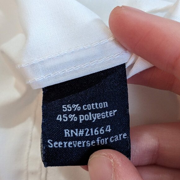 Croft & Barrow Mens Dress Shirt 17-36 White Button Down Office Formal Internship - Picture 7 of 8